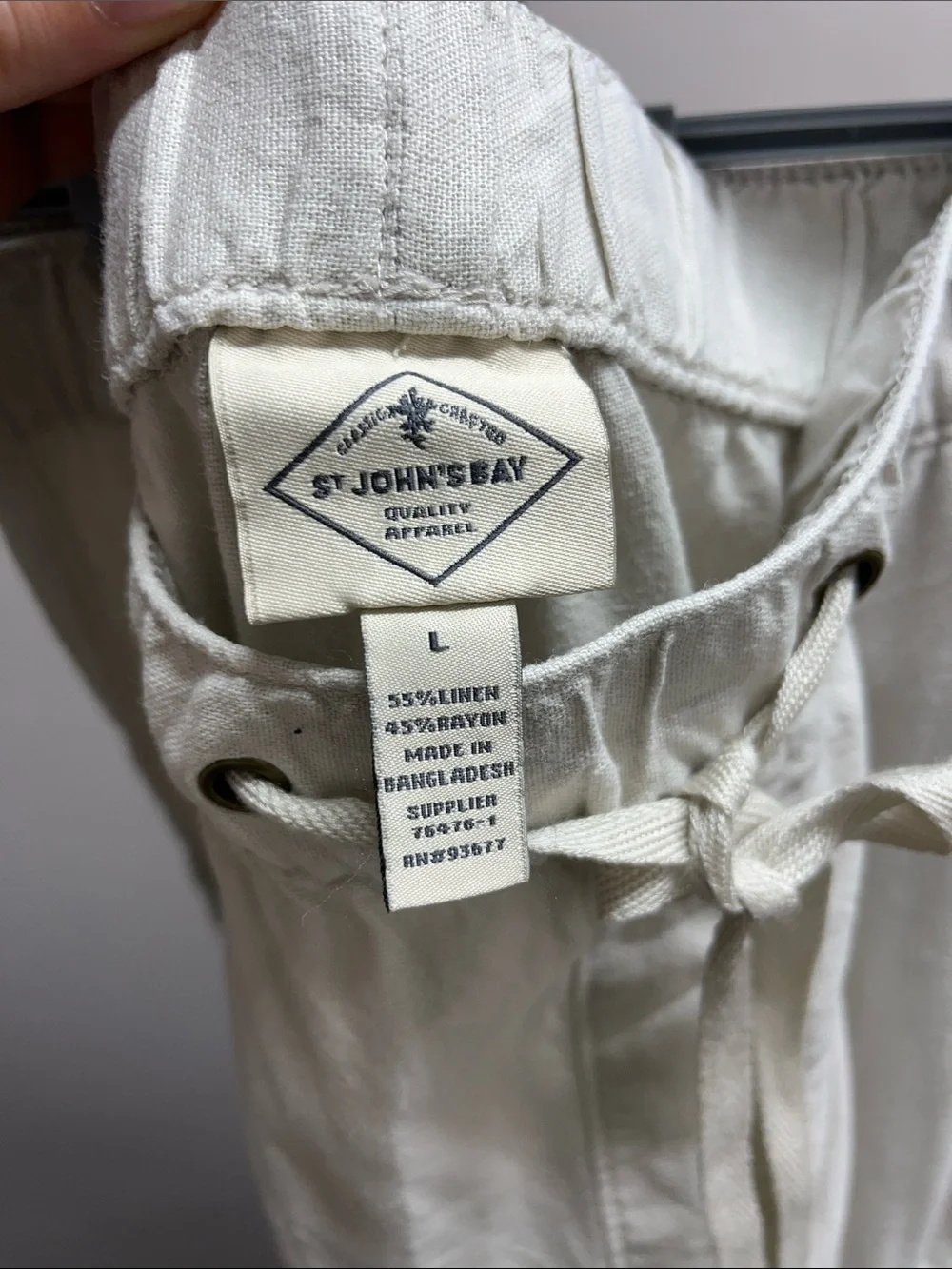 St. John's Bay Cream Cargo Jogger Pants with Drawstring